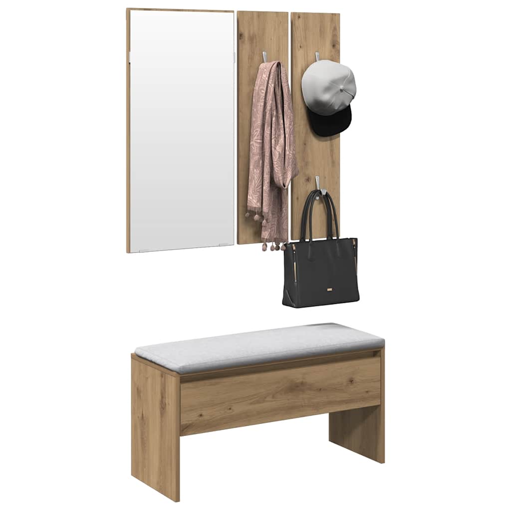 Halmeubelset bewerkt hout artisanaal eikenkleur is nu te koop bij PeponiXL, paradijselijk wonen!