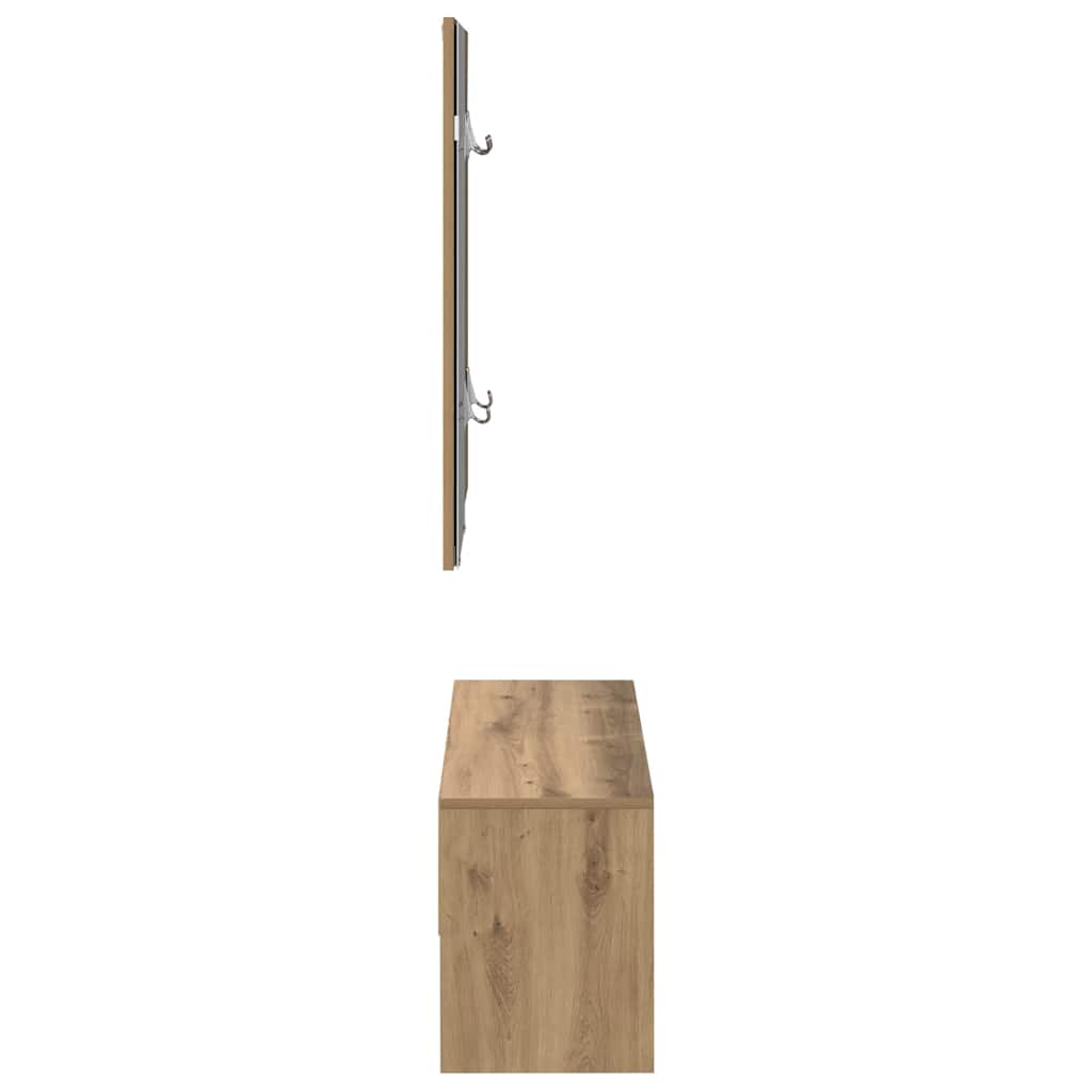 Halmeubelset bewerkt hout artisanaal eikenkleur is nu te koop bij PeponiXL, paradijselijk wonen!