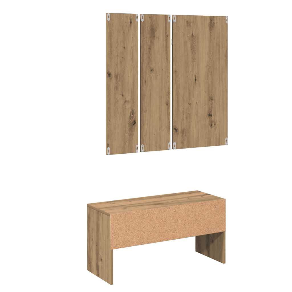 Halmeubelset bewerkt hout artisanaal eikenkleur is nu te koop bij PeponiXL, paradijselijk wonen!
