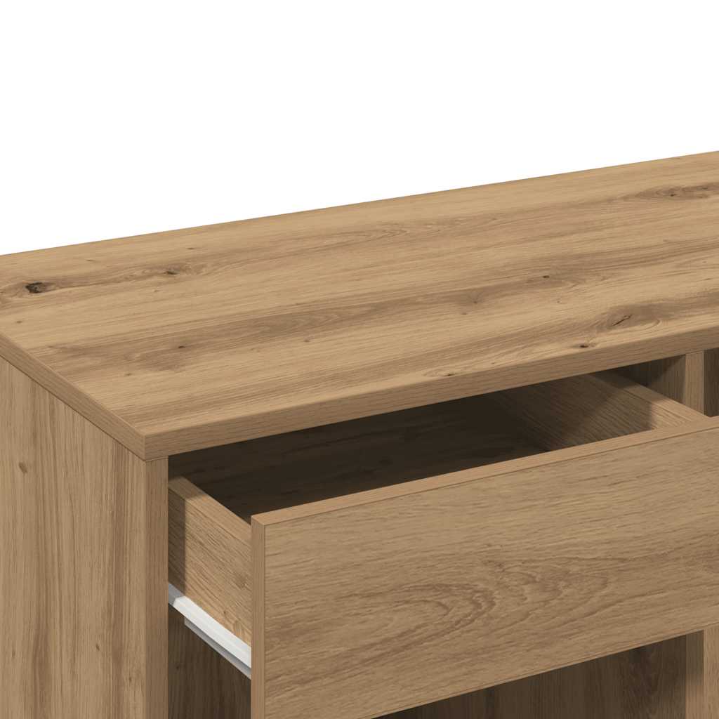 Cosmeticakast 80x40x75 cm bewerkt hout artisanaal eikenkleur is nu te koop bij PeponiXL, paradijselijk wonen!