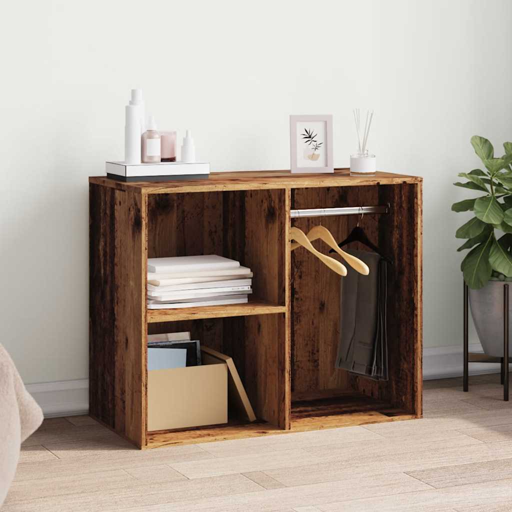Kledingkast 80x40x65 cm bewerkt hout oud houtkleurig is nu te koop bij PeponiXL, paradijselijk wonen!