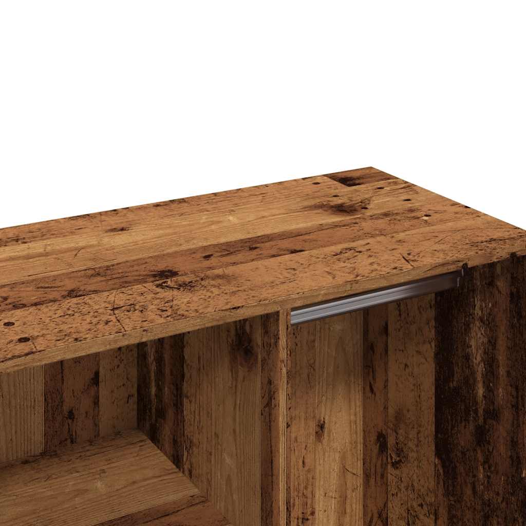 Kledingkast 80x40x65 cm bewerkt hout oud houtkleurig is nu te koop bij PeponiXL, paradijselijk wonen!