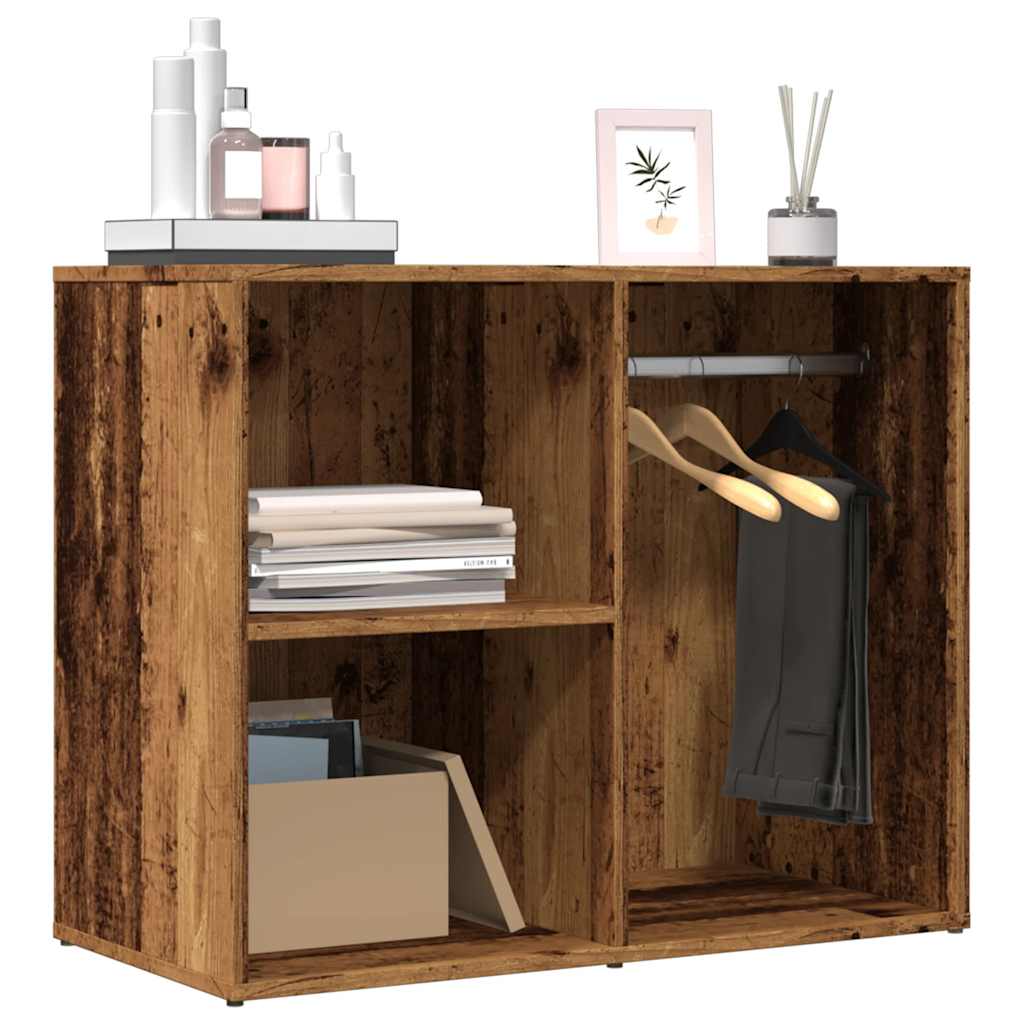 Kledingkast 80x40x65 cm bewerkt hout oud houtkleurig is nu te koop bij PeponiXL, paradijselijk wonen!