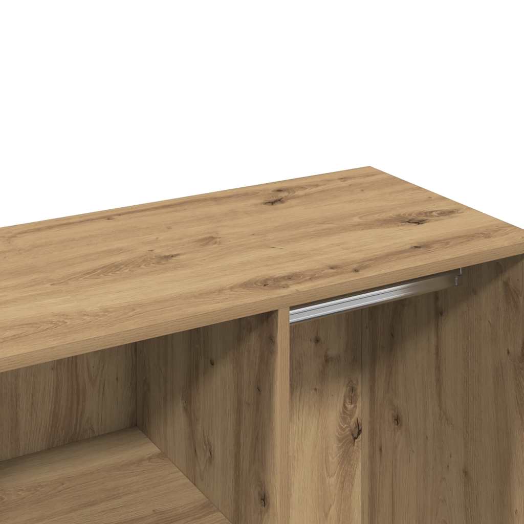 Kledingkast 80x40x65 cm bewerkt hout artisanaal eikenkleur is nu te koop bij PeponiXL, paradijselijk wonen!