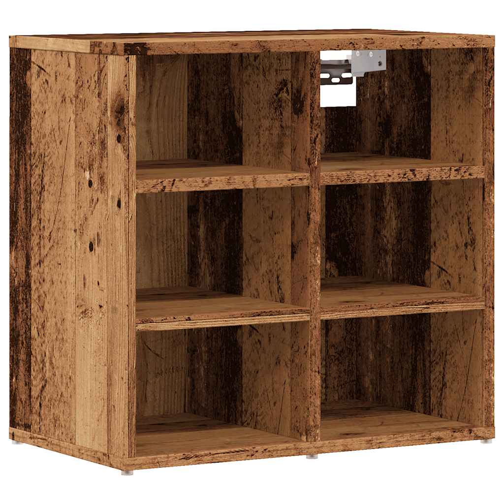Schoenenkast 52x30x50 cm oud houtkleurig is nu te koop bij PeponiXL, paradijselijk wonen!