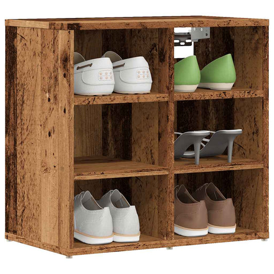Schoenenkast 52x30x50 cm oud houtkleurig is nu te koop bij PeponiXL, paradijselijk wonen!