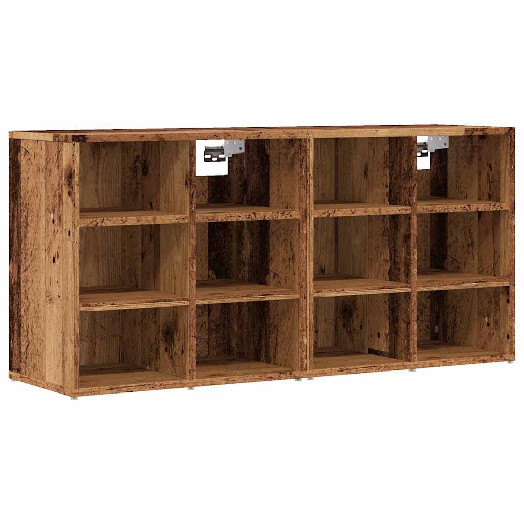 Schoenenkasten 2 st 52x30x50 cm oud houtkleurig is nu te koop bij PeponiXL, paradijselijk wonen!