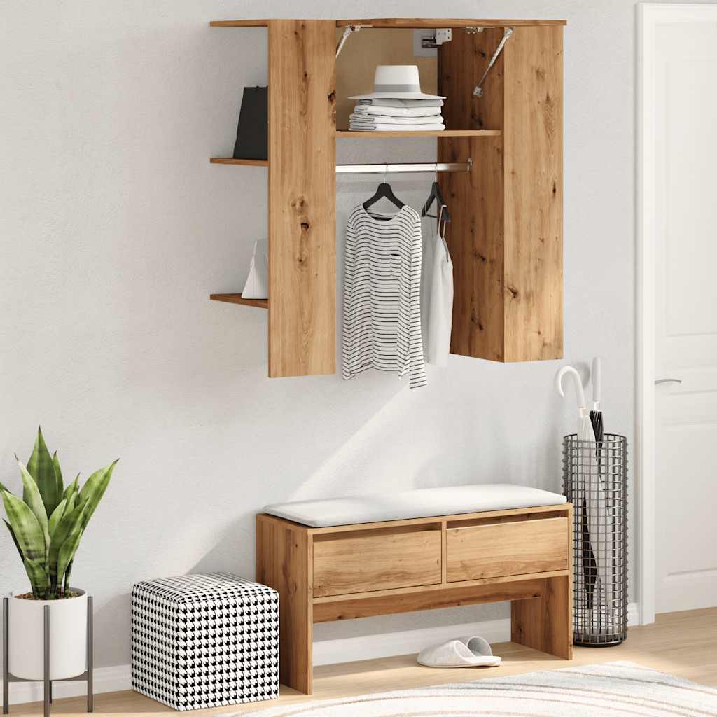 Halmeubel 97,5x37x99 cm bewerkt hout artisanaal eikenkleurig is nu te koop bij PeponiXL, paradijselijk wonen!