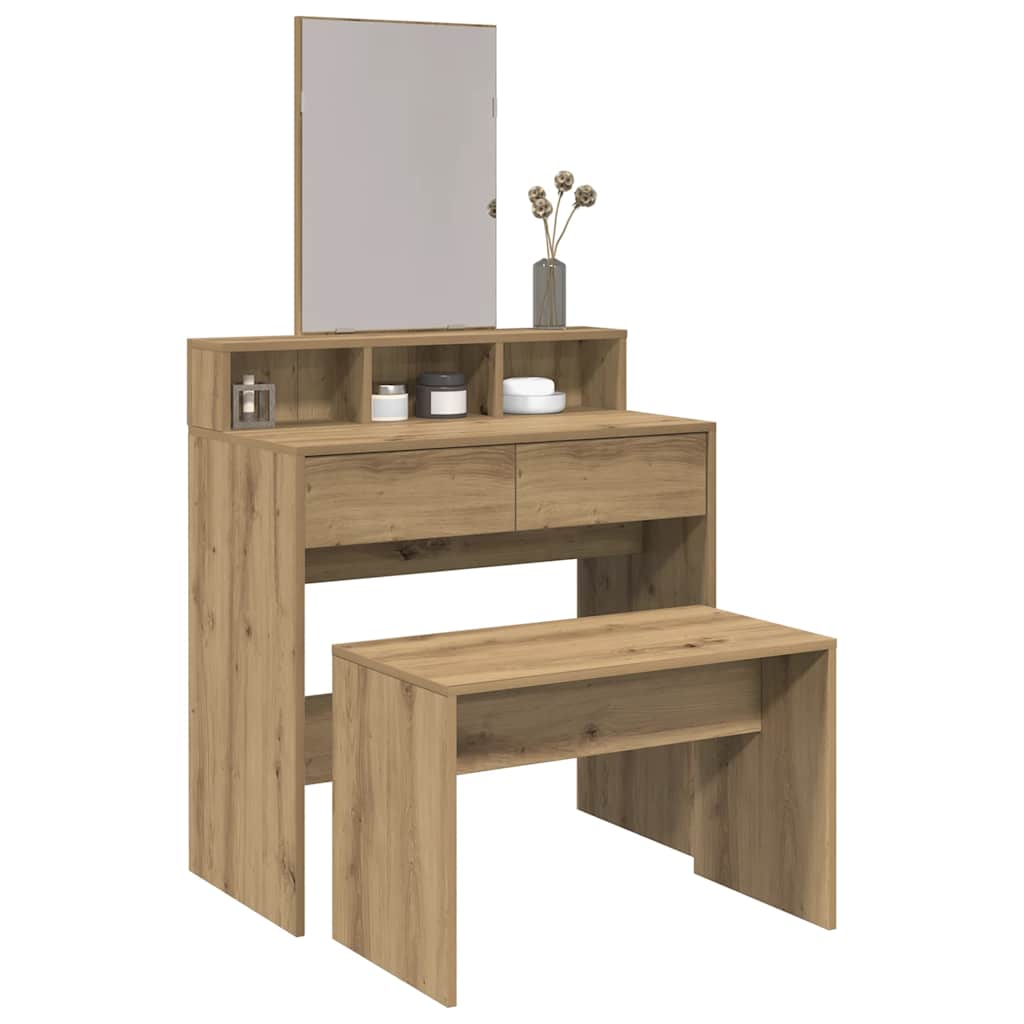 Kaptafelkruk 70x35x45 cm bewerkt hout artisanaal eikenkleur is nu te koop bij PeponiXL, paradijselijk wonen!