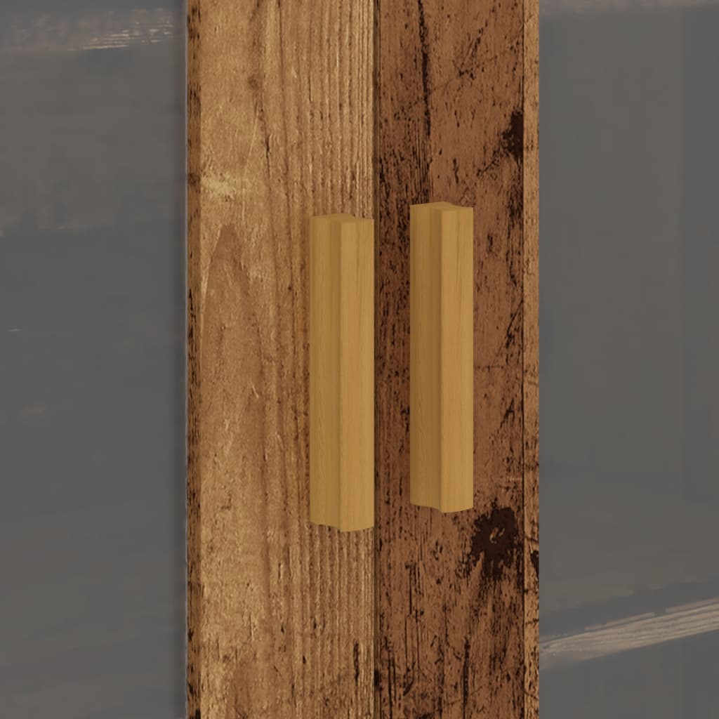 Bovenkast 69,5x34x90 cm oud houtkleurig is nu te koop bij PeponiXL, paradijselijk wonen!