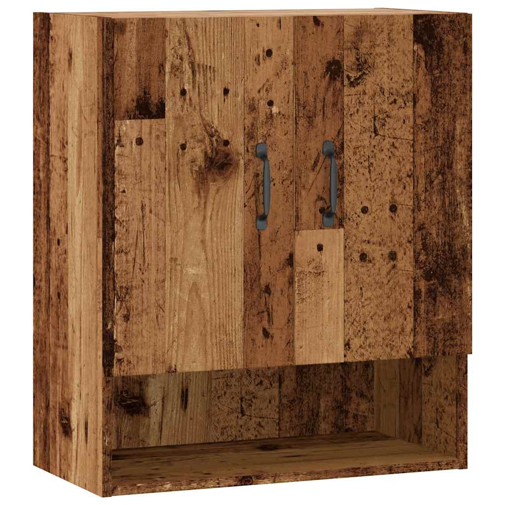 Wandkast 60x31x70 cm bewerkt hout oud houtkleurig is nu te koop bij PeponiXL, paradijselijk wonen!
