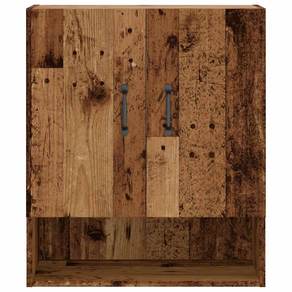 Wandkast 60x31x70 cm bewerkt hout oud houtkleurig is nu te koop bij PeponiXL, paradijselijk wonen!