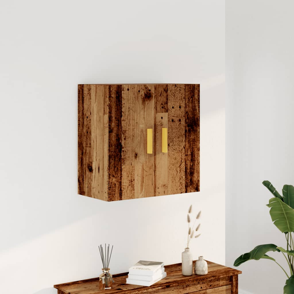 Wandkast 60x31x60 cm bewerkt hout oud houtkleurig is nu te koop bij PeponiXL, paradijselijk wonen!