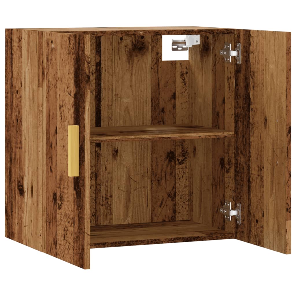 Wandkast 60x31x60 cm bewerkt hout oud houtkleurig is nu te koop bij PeponiXL, paradijselijk wonen!
