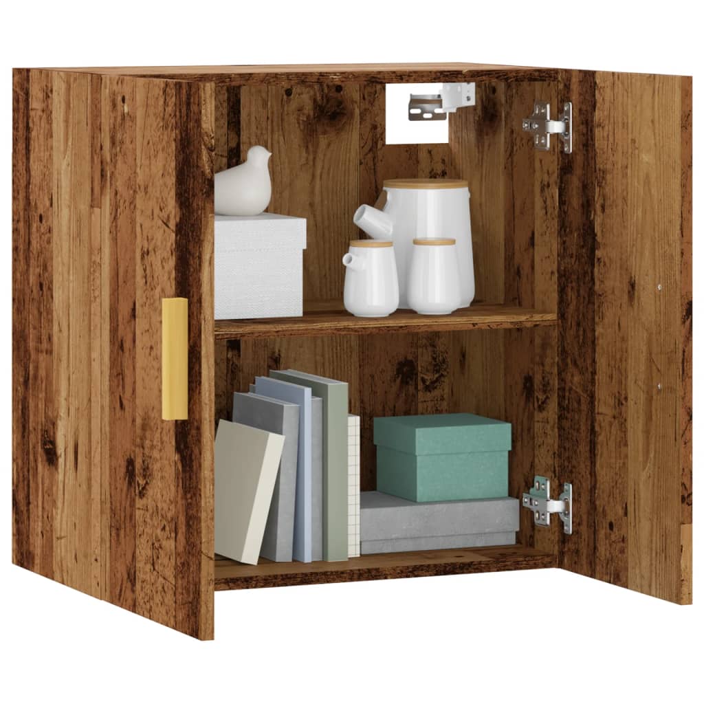 Wandkast 60x31x60 cm bewerkt hout oud houtkleurig is nu te koop bij PeponiXL, paradijselijk wonen!