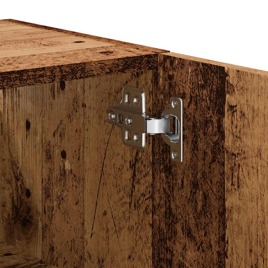 Wandkast 60x31x60 cm bewerkt hout oud houtkleurig is nu te koop bij PeponiXL, paradijselijk wonen!