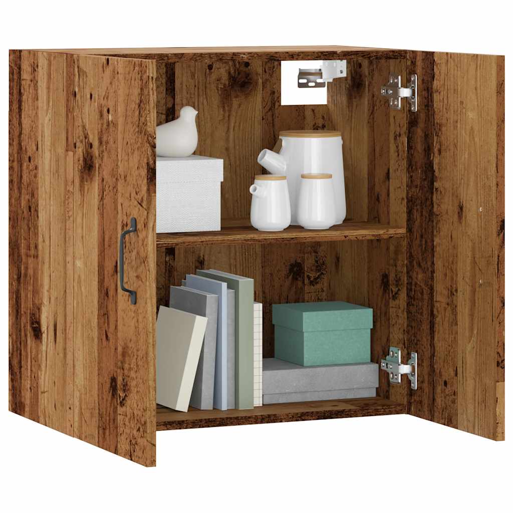 Wandkast 60x31x60 cm bewerkt hout oud houtkleurig is nu te koop bij PeponiXL, paradijselijk wonen!