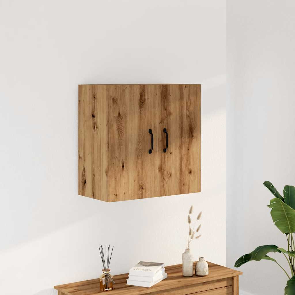 Wandkast 60x31x60 cm bewerkt hout artisanaal eikenkleurig is nu te koop bij PeponiXL, paradijselijk wonen!