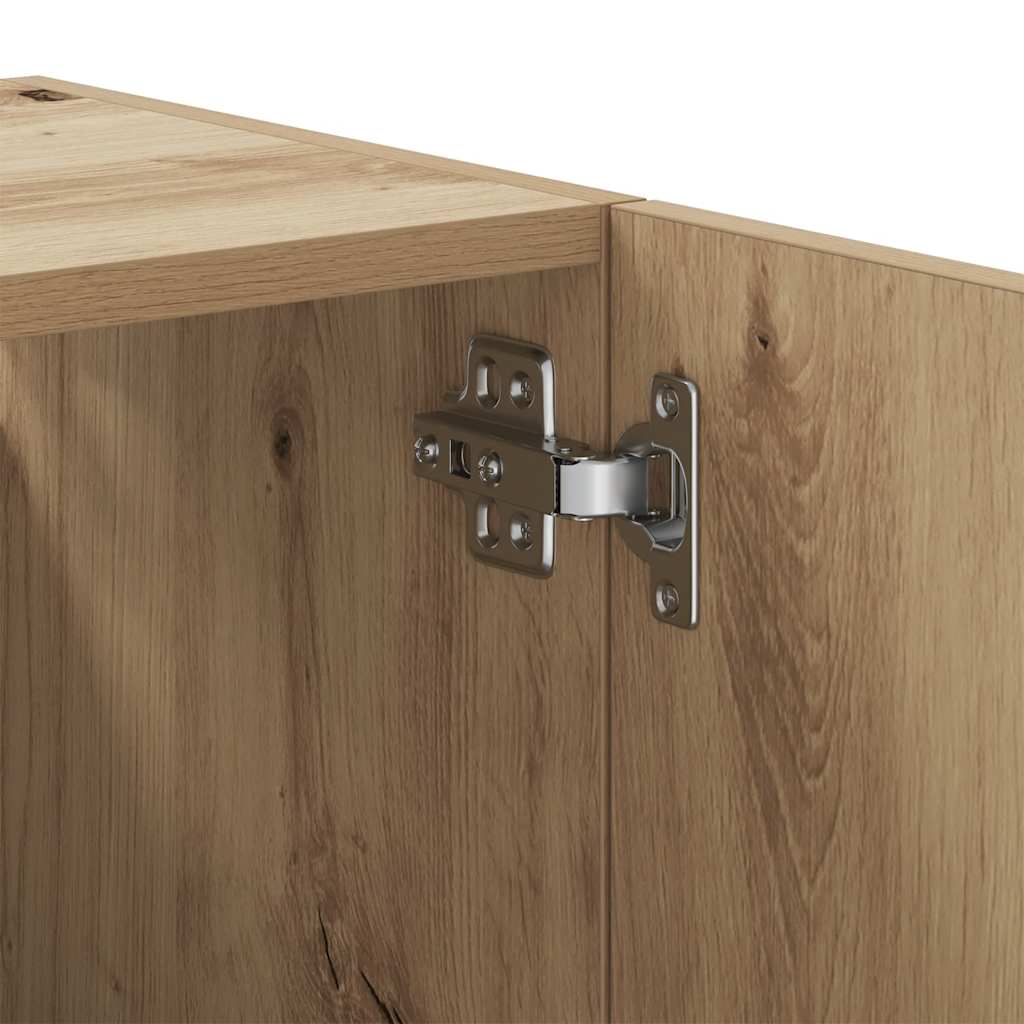 Wandkast 60x31x60 cm bewerkt hout artisanaal eikenkleurig is nu te koop bij PeponiXL, paradijselijk wonen!