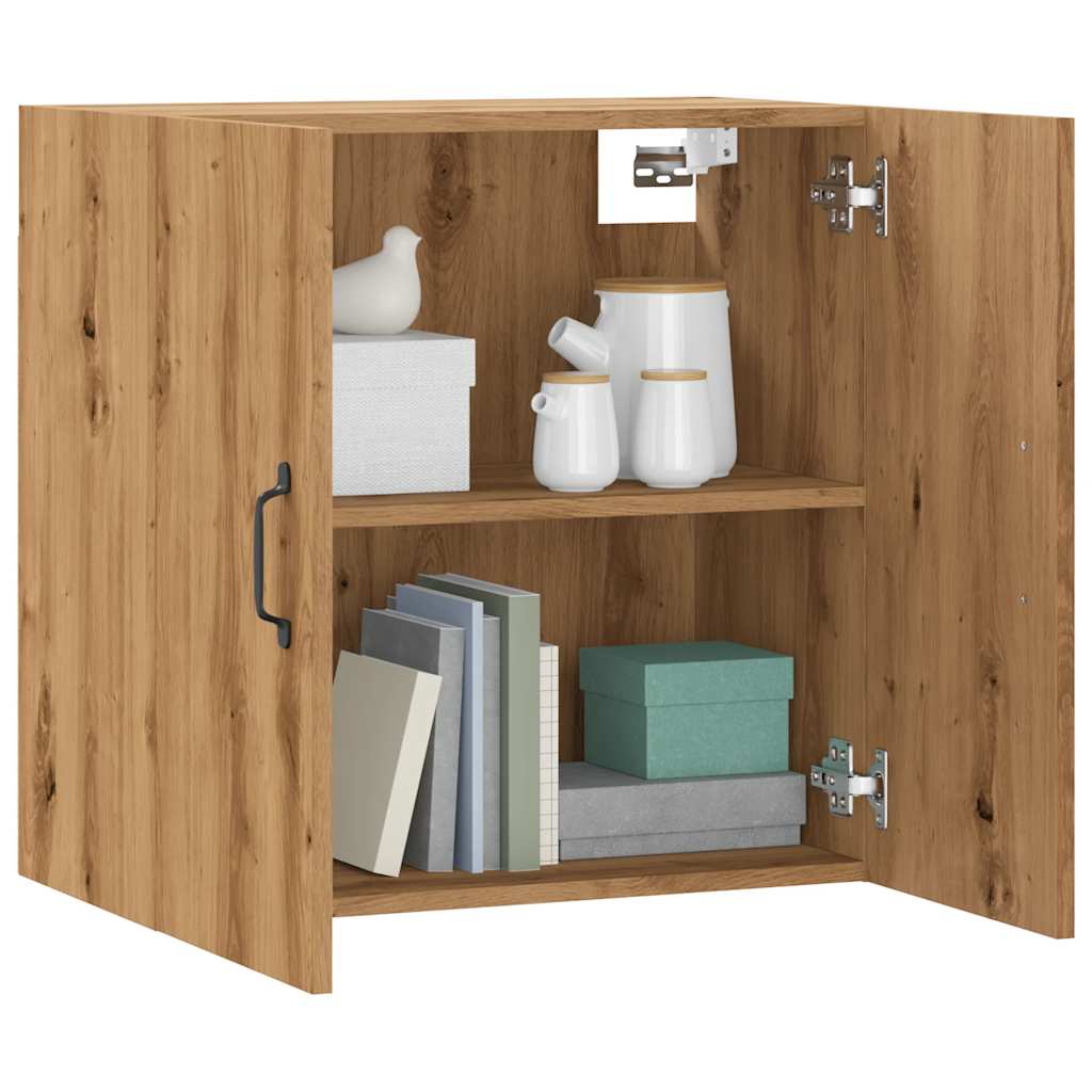 Wandkast 60x31x60 cm bewerkt hout artisanaal eikenkleurig is nu te koop bij PeponiXL, paradijselijk wonen!