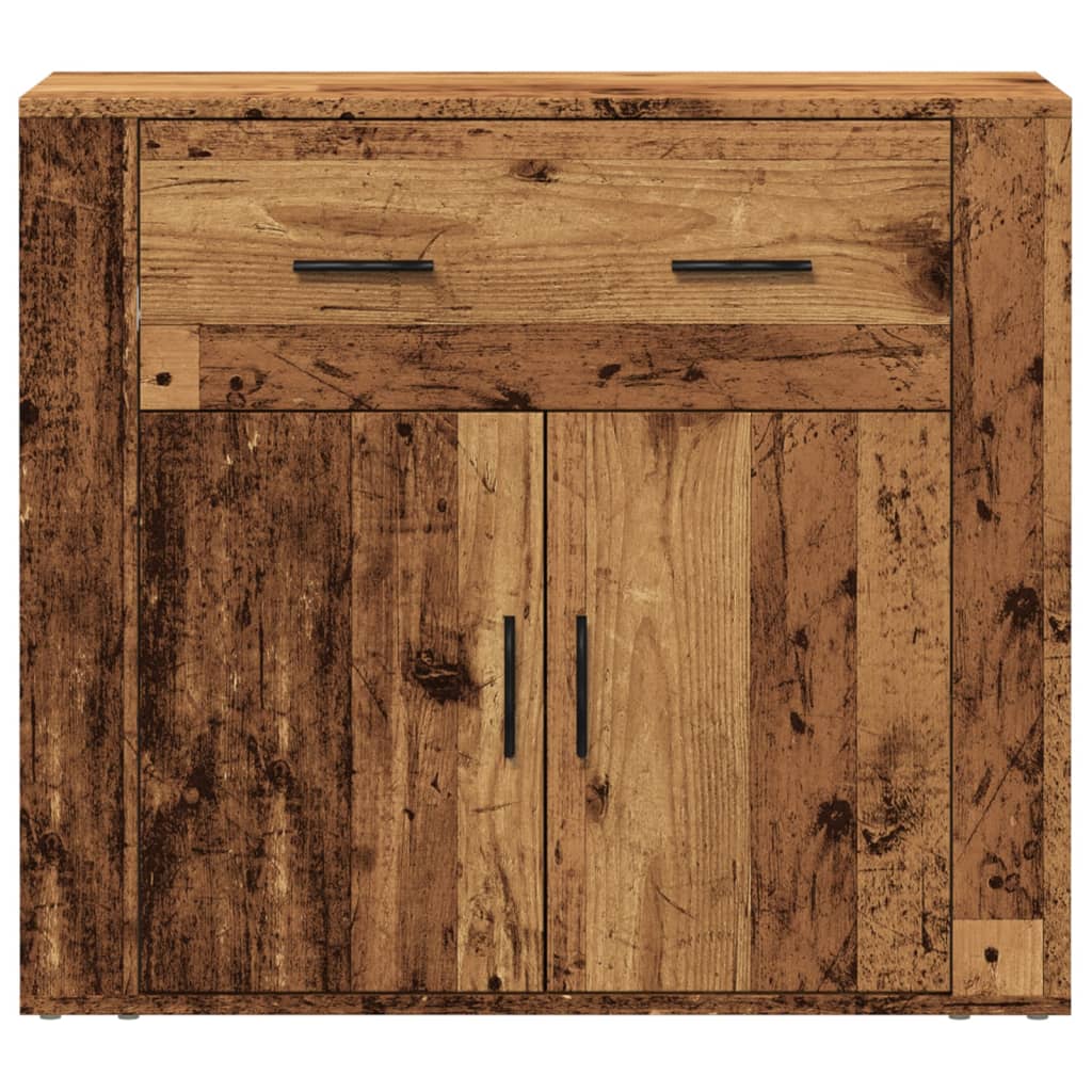 Dressoir 80x33x70 cm bewerkt hout oud houtkleurig is nu te koop bij PeponiXL, paradijselijk wonen!