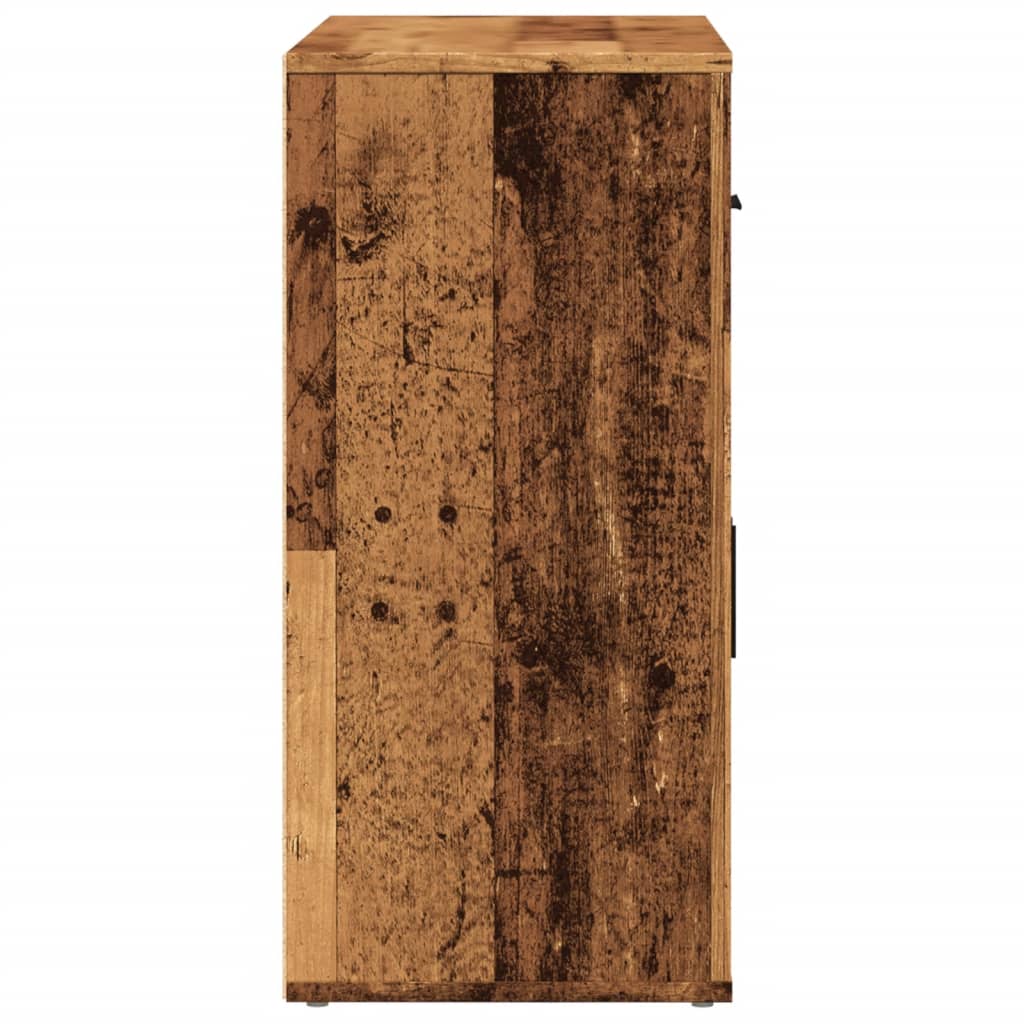 Dressoir 80x33x70 cm bewerkt hout oud houtkleurig is nu te koop bij PeponiXL, paradijselijk wonen!