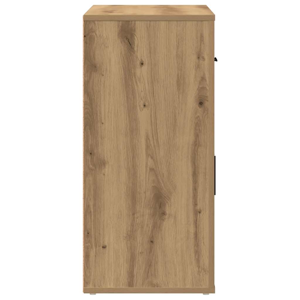 Dressoir 80x33x70 cm bewerkt hout artisanaal eikenkleurig is nu te koop bij PeponiXL, paradijselijk wonen!