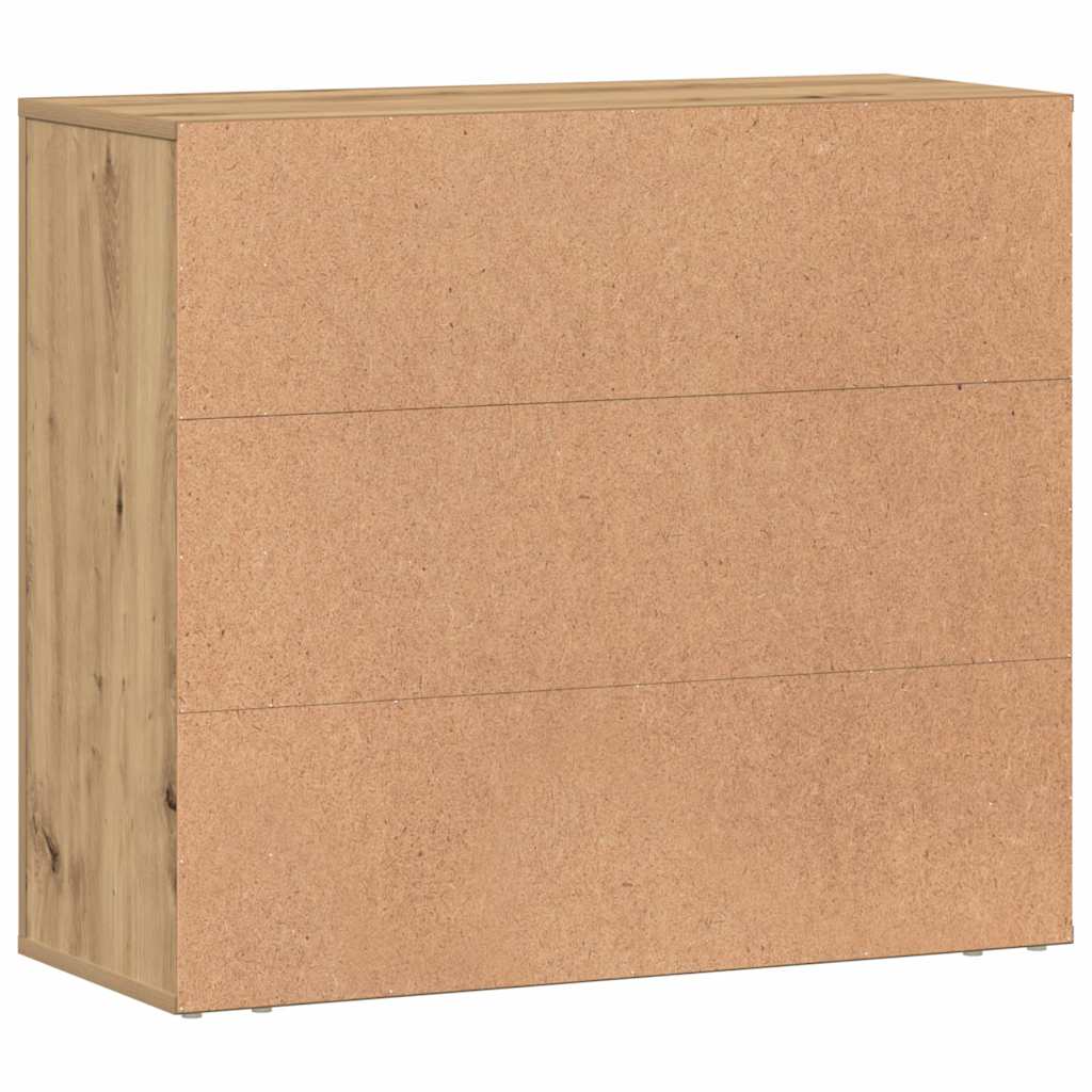 Dressoir 80x33x70 cm bewerkt hout artisanaal eikenkleurig is nu te koop bij PeponiXL, paradijselijk wonen!