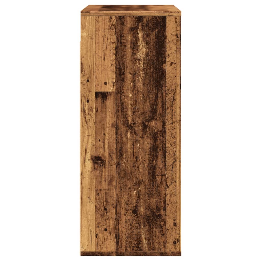 Wandkast 80x33x80 cm bewerkt hout oud houtkleurig is nu te koop bij PeponiXL, paradijselijk wonen!