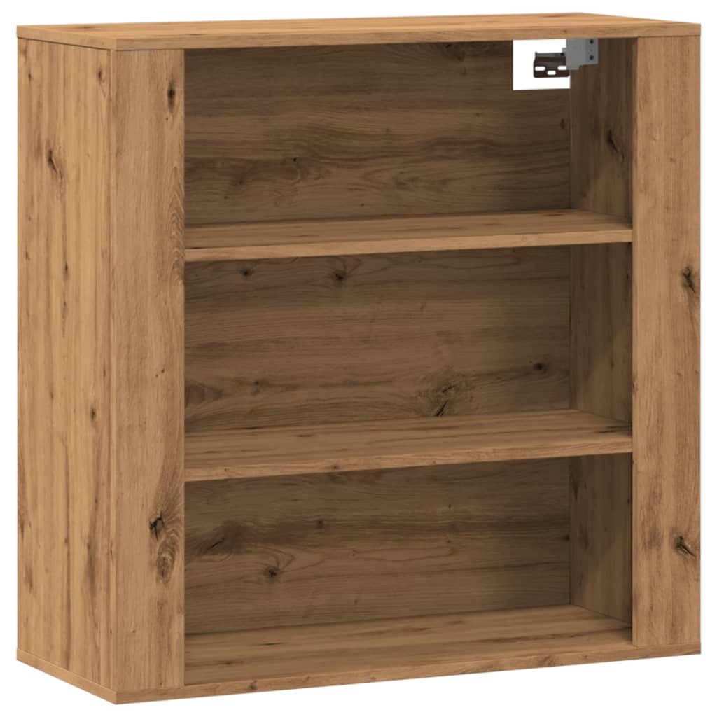 Wandkast 80x33x80 cm bewerkt hout artisanaal eikenkleur is nu te koop bij PeponiXL, paradijselijk wonen!