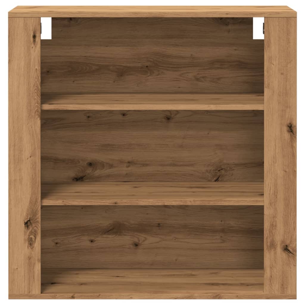 Wandkast 80x33x80 cm bewerkt hout artisanaal eikenkleur is nu te koop bij PeponiXL, paradijselijk wonen!