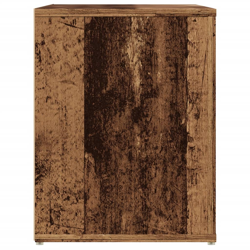 Schoenenbank 100x35x45 cm bewerkt hout oud houtkleurig is nu te koop bij PeponiXL, paradijselijk wonen!