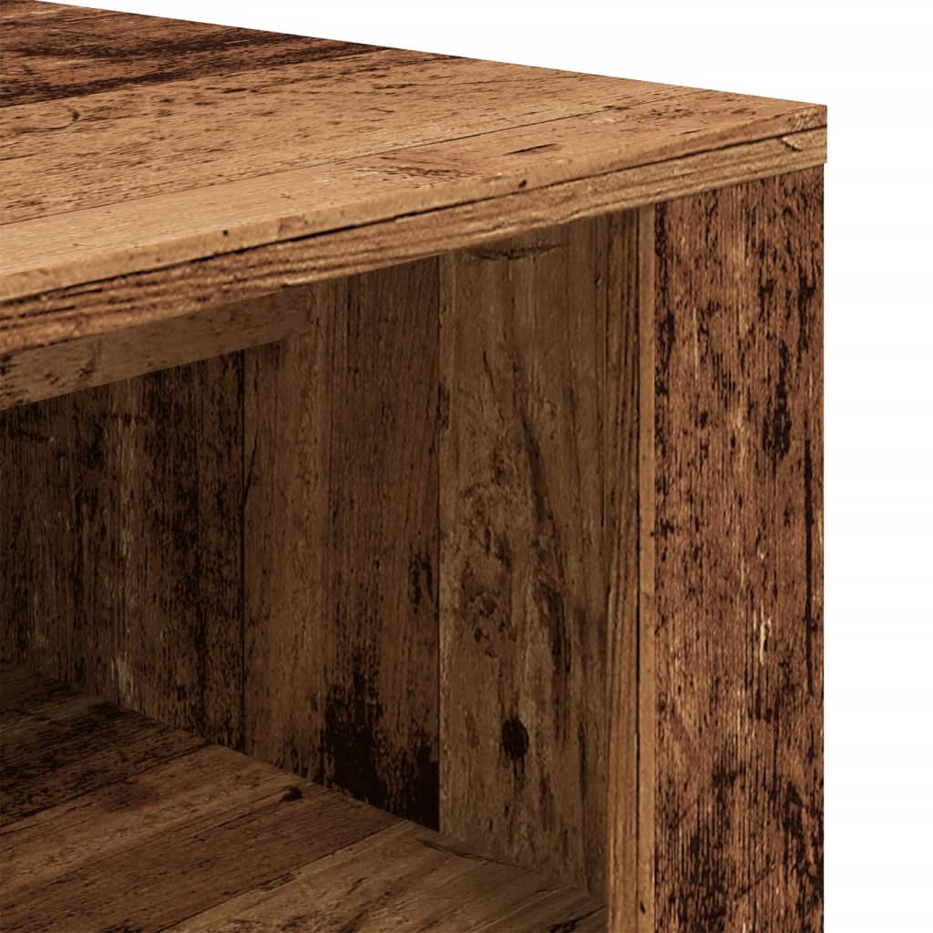 Schoenenbank 100x35x45 cm bewerkt hout oud houtkleurig is nu te koop bij PeponiXL, paradijselijk wonen!