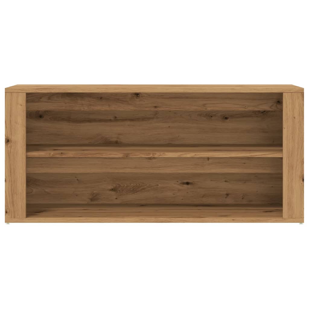 Schoenenbankje 100x35x45 cm bewerkt hout artisanaal eikenkleur is nu te koop bij PeponiXL, paradijselijk wonen!