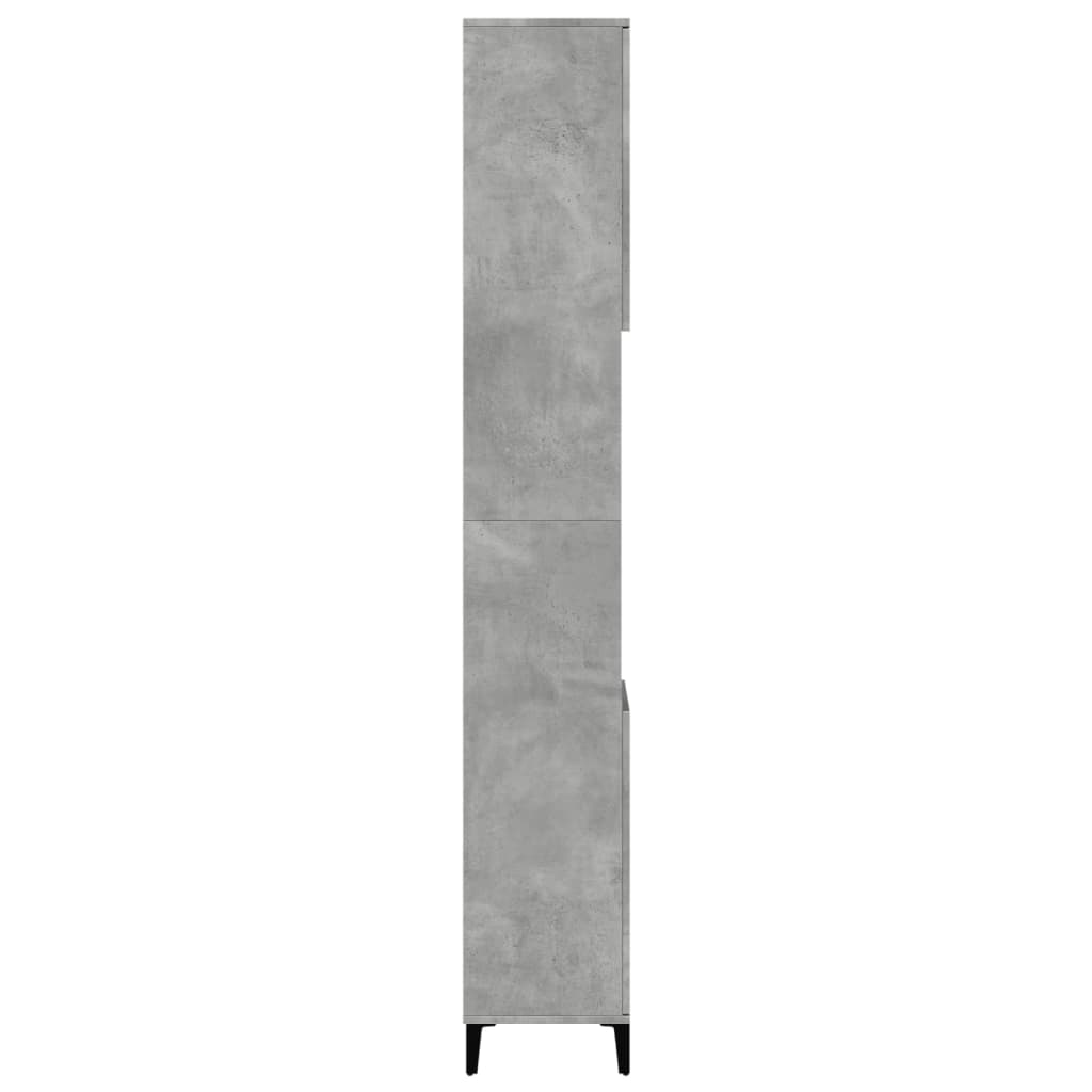Badkamerkast 30x30x190 cm bewerkt hout betongrijs is nu te koop bij PeponiXL, paradijselijk wonen!