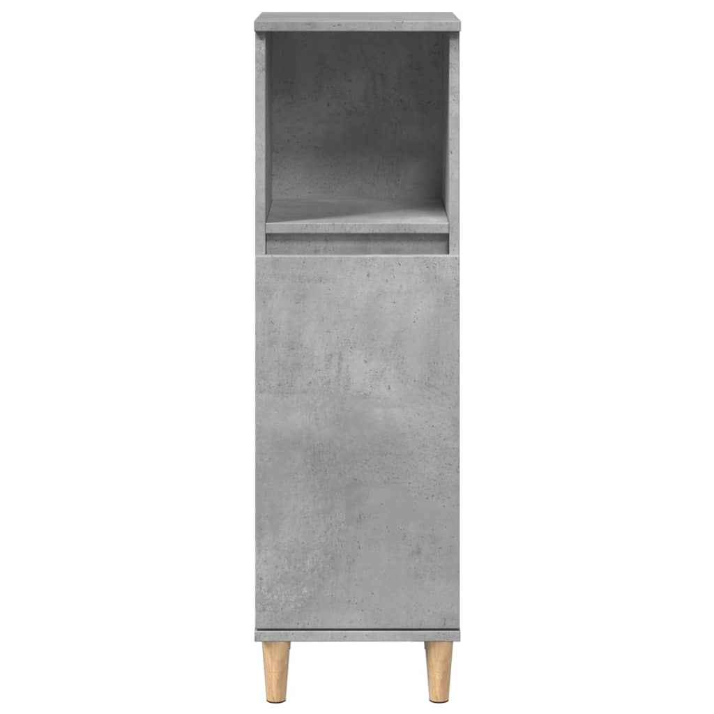Badkamerkast 30x30x100 cm bewerkt hout betongrijs is nu te koop bij PeponiXL, paradijselijk wonen!