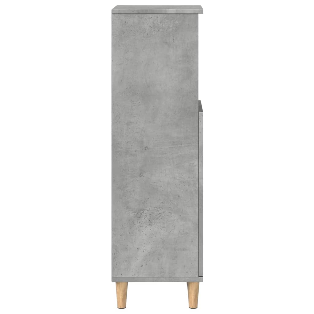 Badkamerkast 30x30x100 cm bewerkt hout betongrijs is nu te koop bij PeponiXL, paradijselijk wonen!