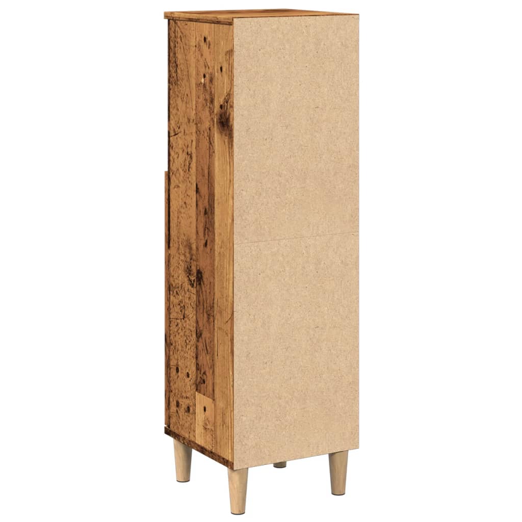 Badkamerkast 30x30x100 cm bewerkt hout oud houtkleurig is nu te koop bij PeponiXL, paradijselijk wonen!