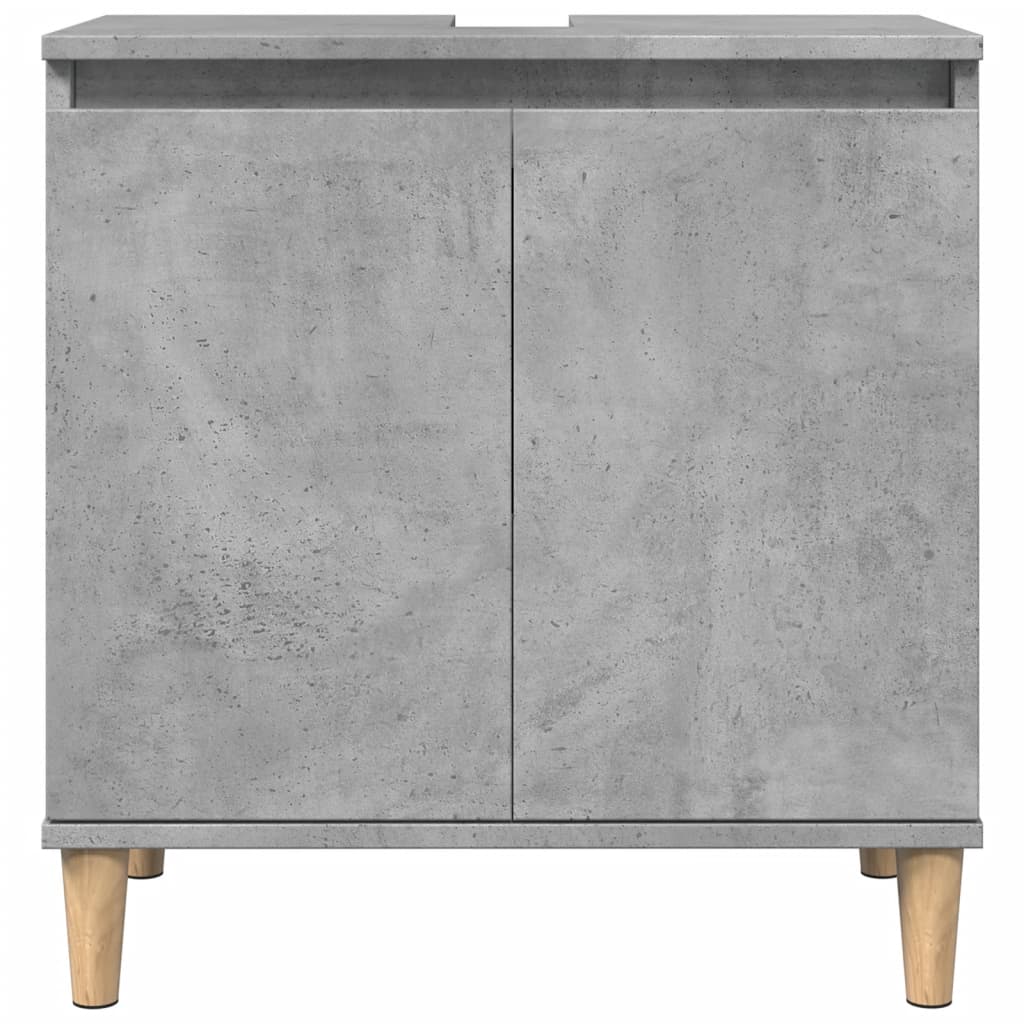Wastafelkast 58x33x60 cm bewerkt hout betongrijs is nu te koop bij PeponiXL, paradijselijk wonen!