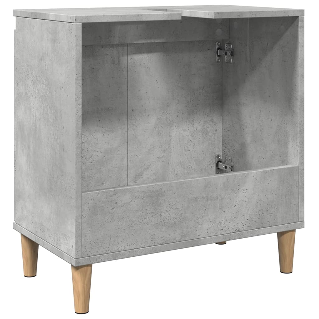 Wastafelkast 58x33x60 cm bewerkt hout betongrijs is nu te koop bij PeponiXL, paradijselijk wonen!