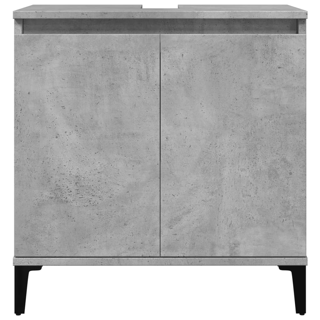 Wastafelkast 58x33x60 cm bewerkt hout betongrijs is nu te koop bij PeponiXL, paradijselijk wonen!