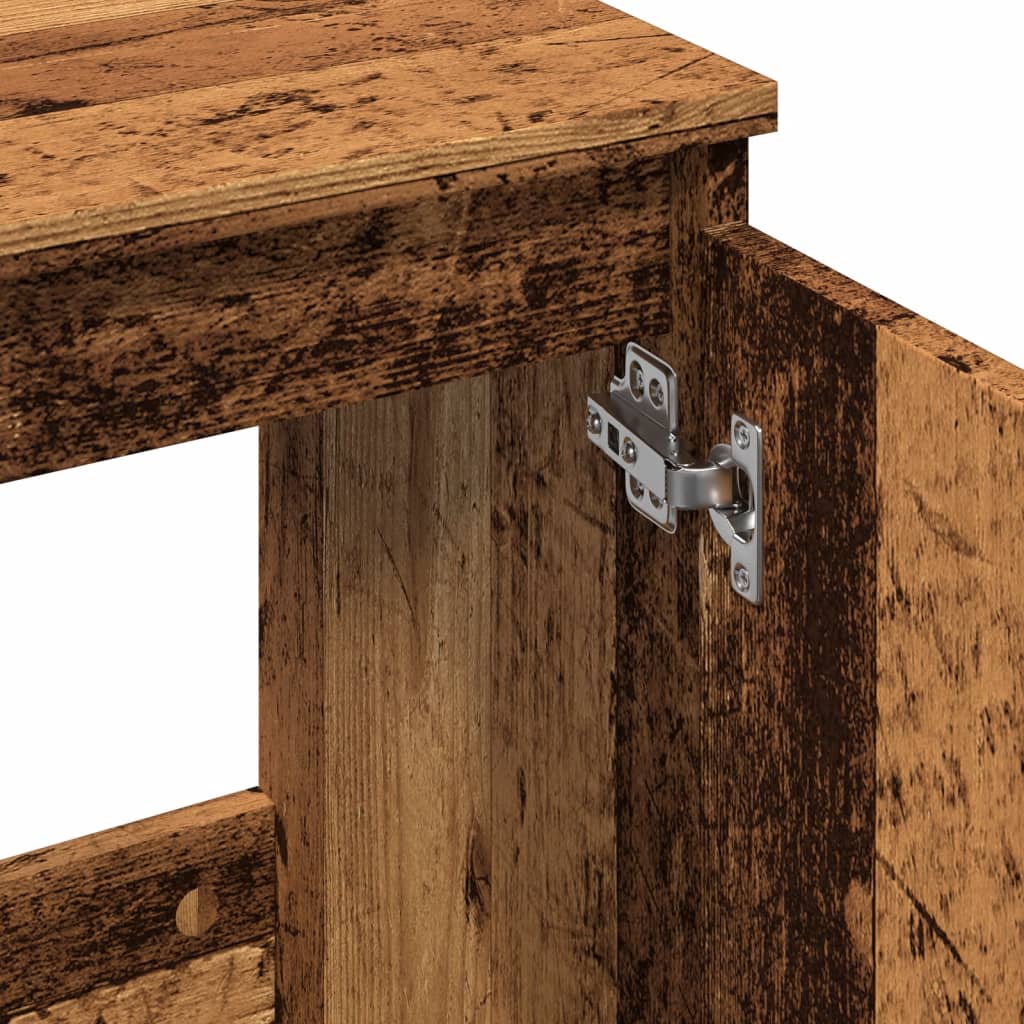 Wastafelkast 58x33x60 cm bewerkt hout oud houtkleurig is nu te koop bij PeponiXL, paradijselijk wonen!