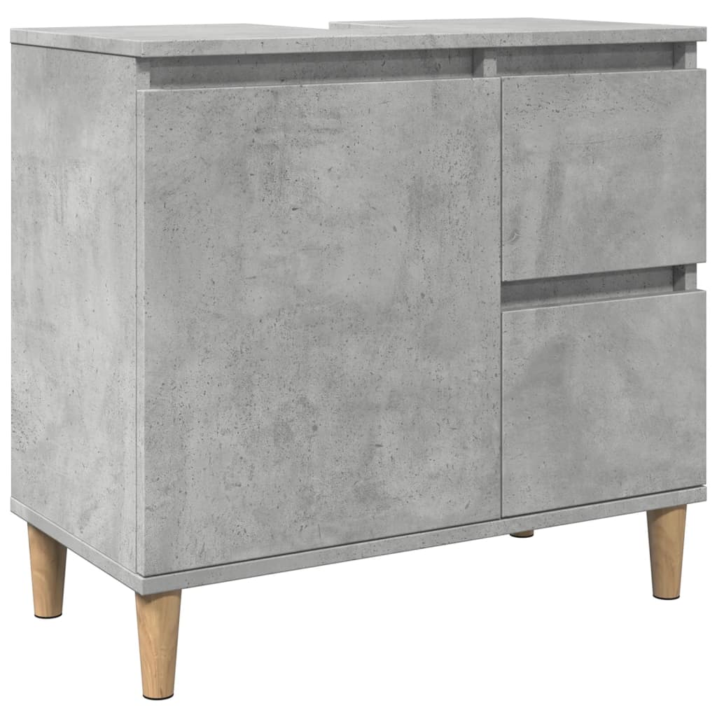 wastafelkast 65x33x60 cm bewerkt hout betongrijs is nu te koop bij PeponiXL, paradijselijk wonen!