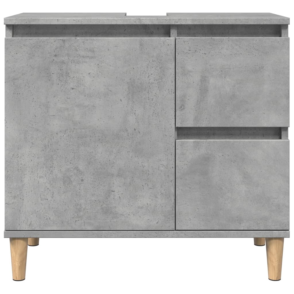 wastafelkast 65x33x60 cm bewerkt hout betongrijs is nu te koop bij PeponiXL, paradijselijk wonen!