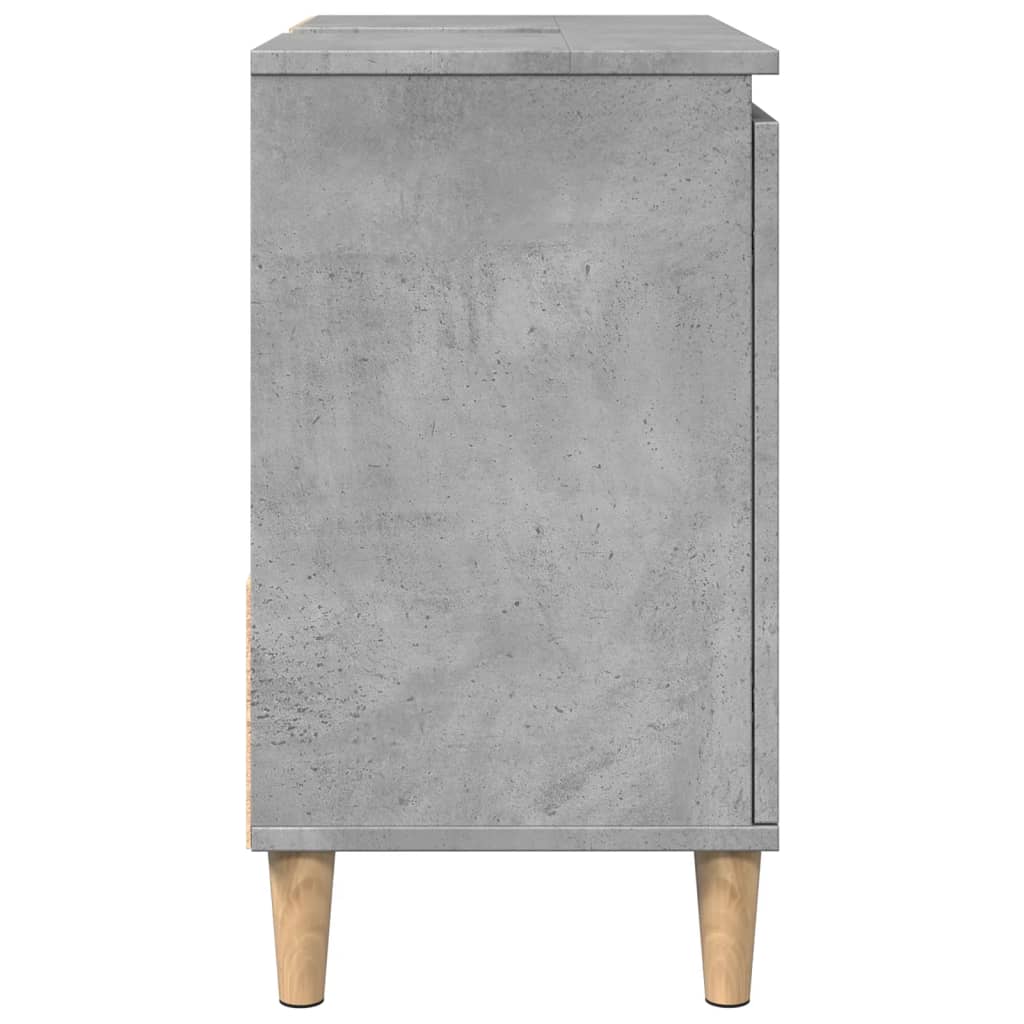 wastafelkast 65x33x60 cm bewerkt hout betongrijs is nu te koop bij PeponiXL, paradijselijk wonen!