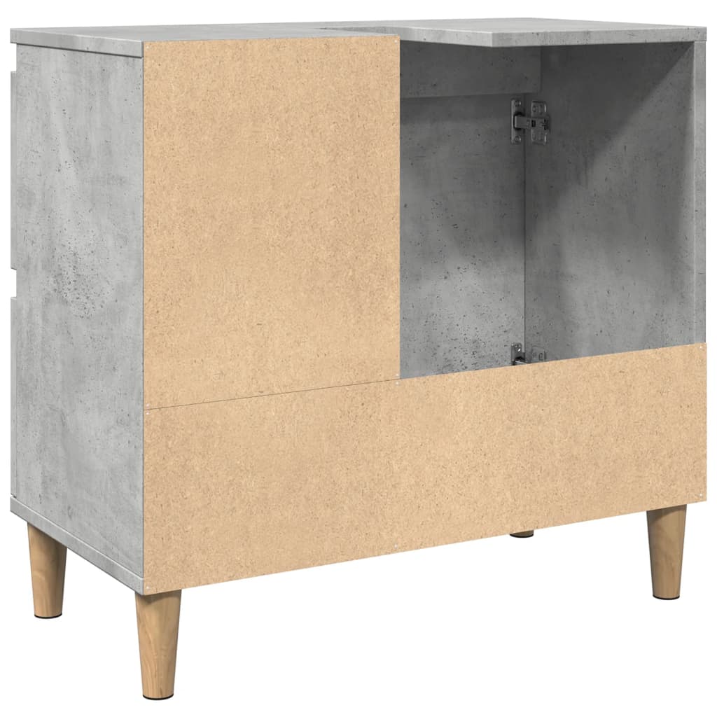 wastafelkast 65x33x60 cm bewerkt hout betongrijs is nu te koop bij PeponiXL, paradijselijk wonen!