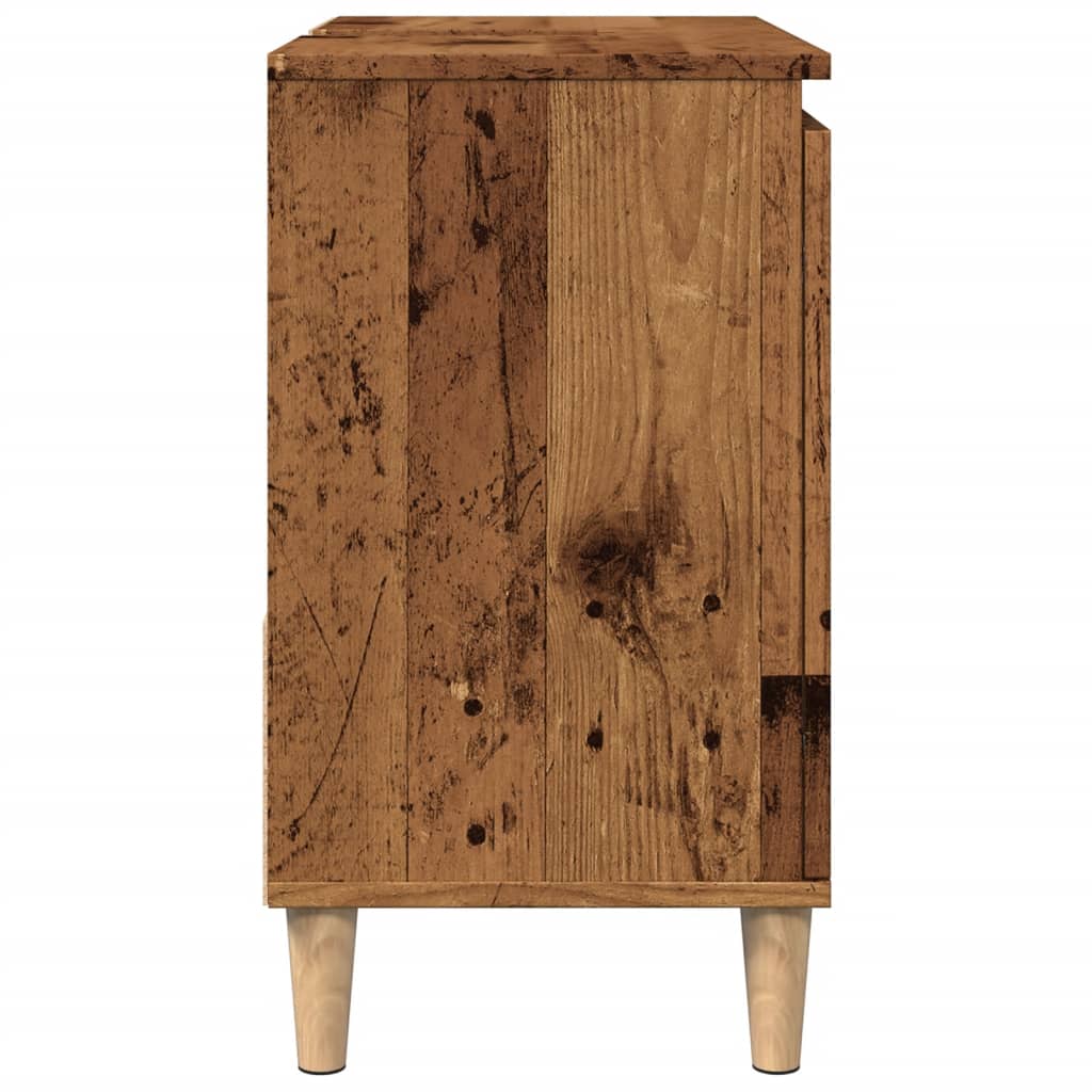 Wastafelkast 65x33x60 cm bewerkt hout oud houtkleurig is nu te koop bij PeponiXL, paradijselijk wonen!