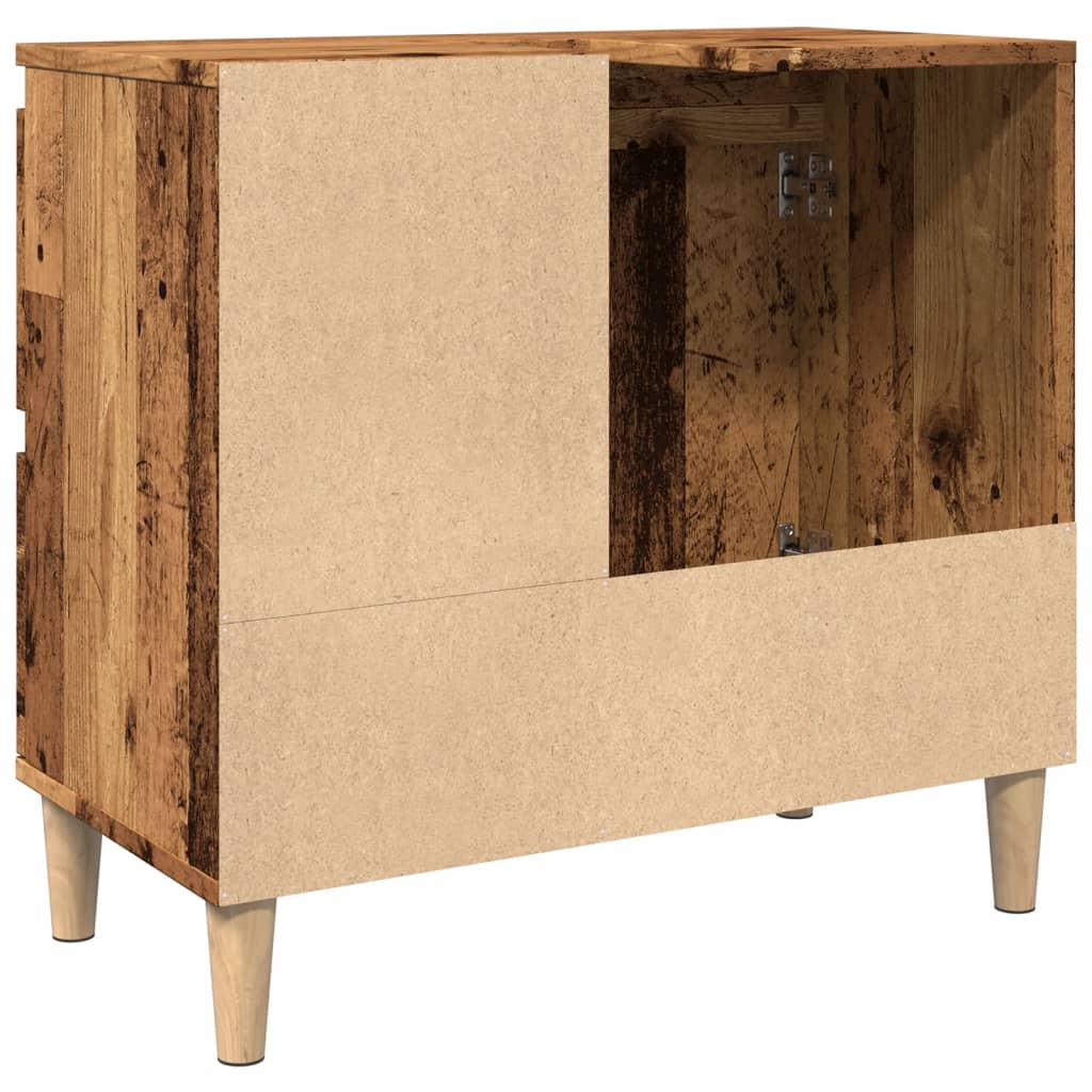Wastafelkast 65x33x60 cm bewerkt hout oud houtkleurig is nu te koop bij PeponiXL, paradijselijk wonen!