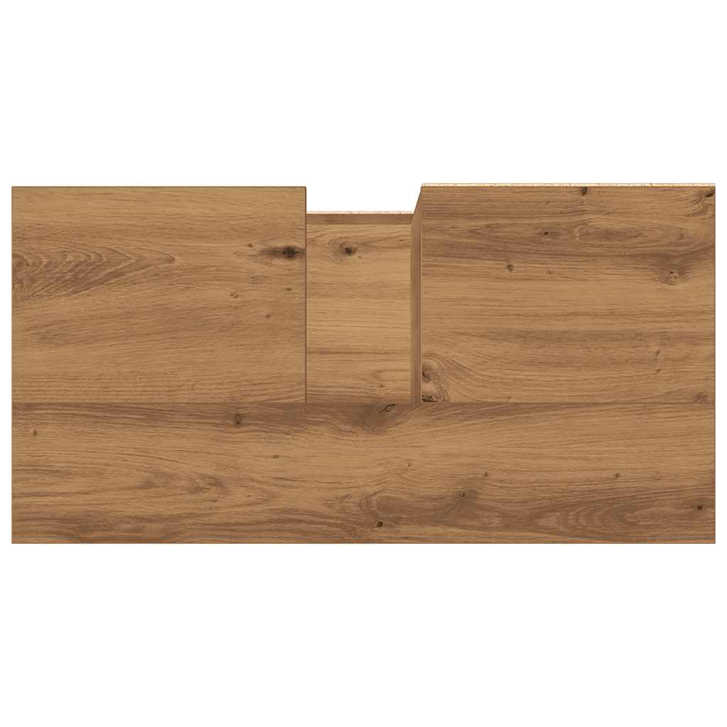 Wastafelkast 65x33x60 cm bewerkt hout artisanaal eikenkleurig is nu te koop bij PeponiXL, paradijselijk wonen!