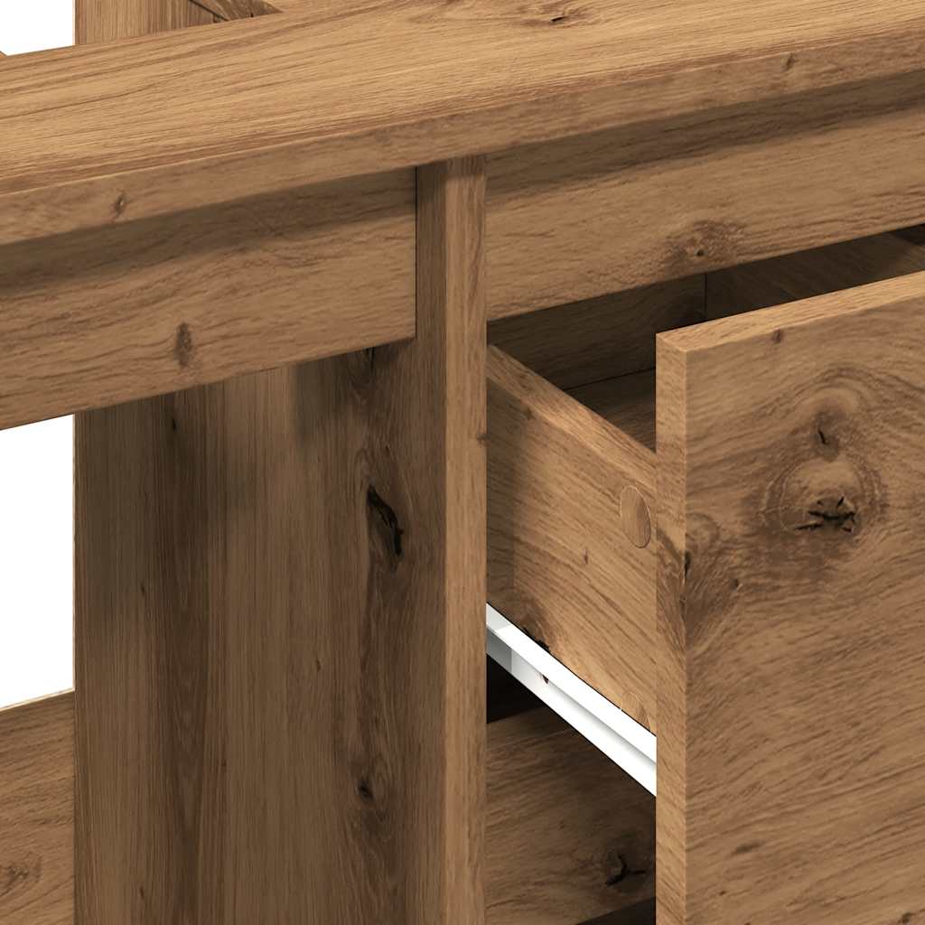 Wastafelkast 65x33x60 cm bewerkt hout artisanaal eikenkleurig is nu te koop bij PeponiXL, paradijselijk wonen!